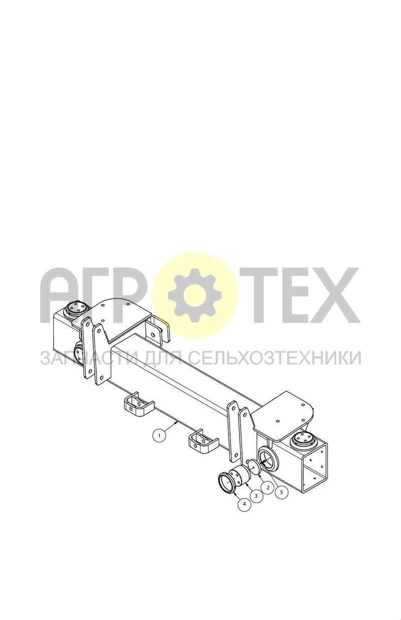 Передний мост в сборе (SX016661) (№4 на схеме)